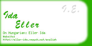 ida eller business card